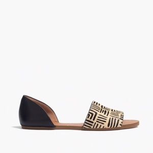 Madewell thea flat in printed calf hair